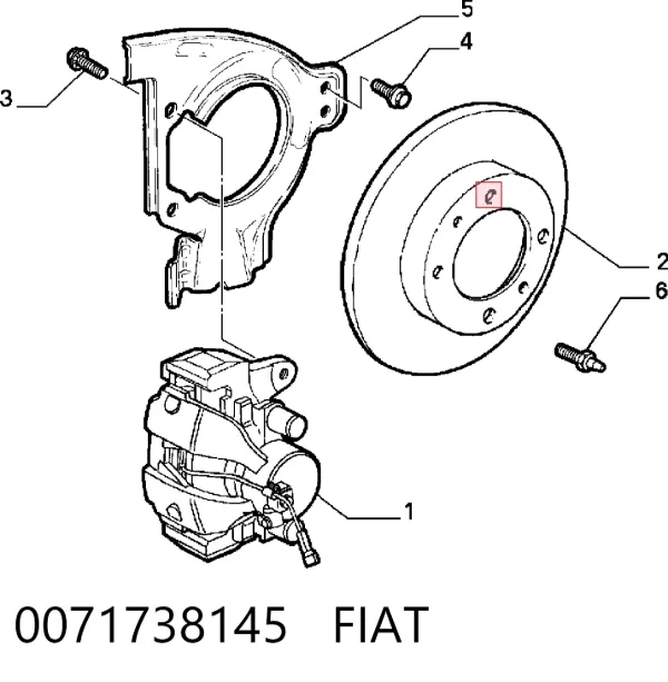 Tarcza hamulcowa przednia 0071738145 Fiat/Alfa/Lancia