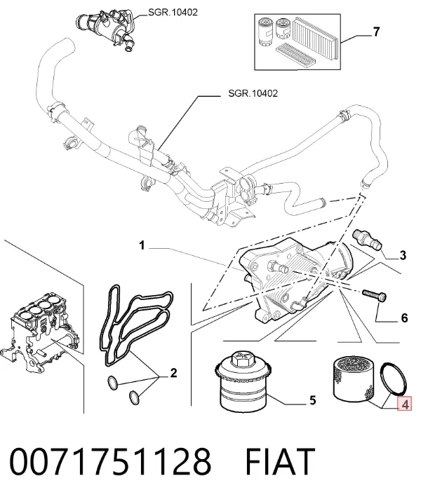 Filtr oleju 0071751128 Fiat/Alfa/Lancia