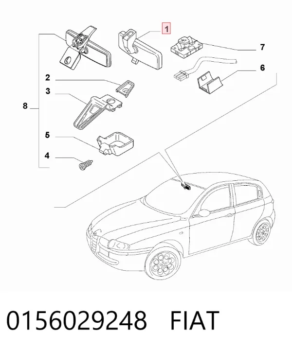 Lusterko wewnętrzne Alfa Romeo 147 937