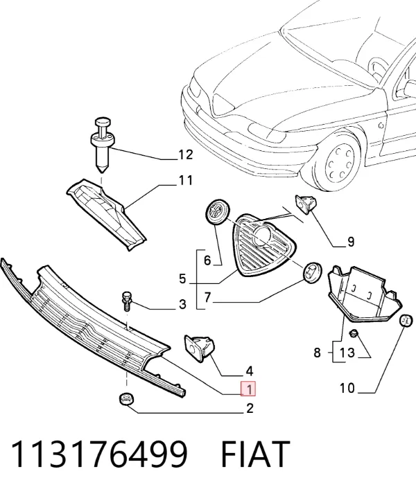 Atrapa chłodnicy Alfa Romeo 146 930