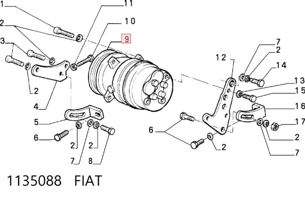 Sprężarka klimatyzacji 1135088 Fiat/Alfa/Lancia