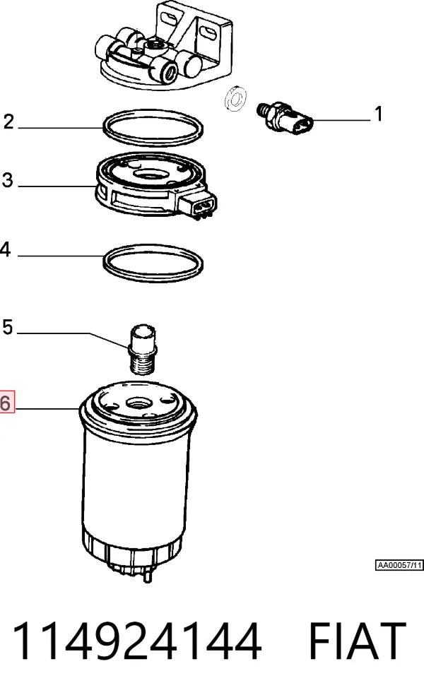 Filtr paliwa 114924144 Fiat/Alfa/Lancia