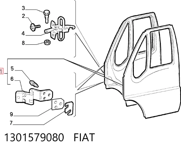 Drzwi przednie prawe Fiat Ducato II