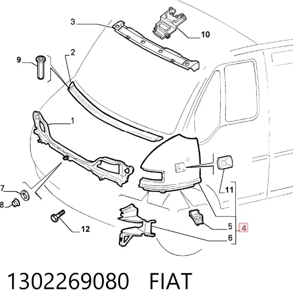 Błotnik przedni prawy Citroen Jumper 230L