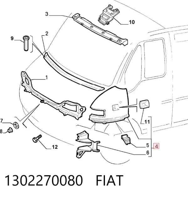 Błotnik przedni lewy Peugeot Boxer I