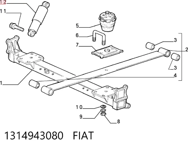 Amortyzator tylny 1314943080 Fiat/Alfa/Lancia
