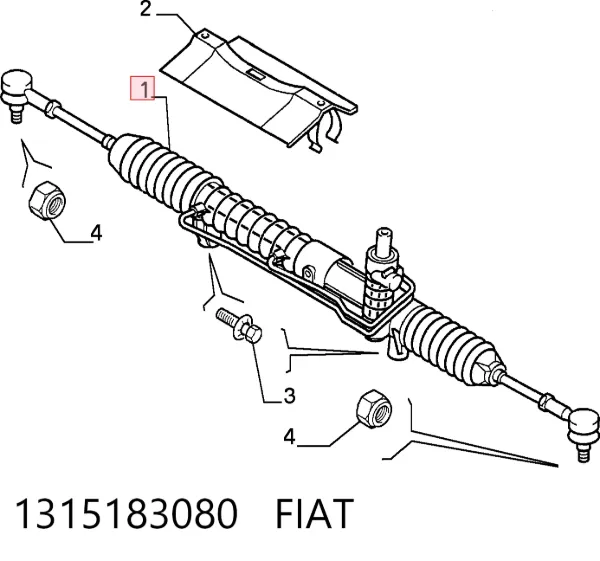 Listwa kierownicza (maglownica) 1315183080 Fiat/Alfa/Lancia