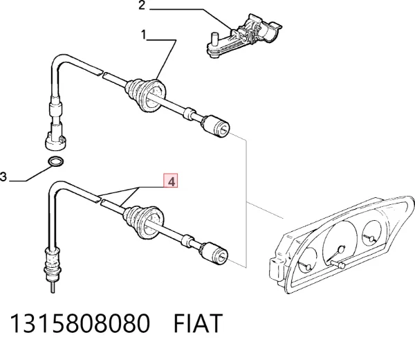 Linka prędkościomierza 1315808080 Fiat/Alfa/Lancia