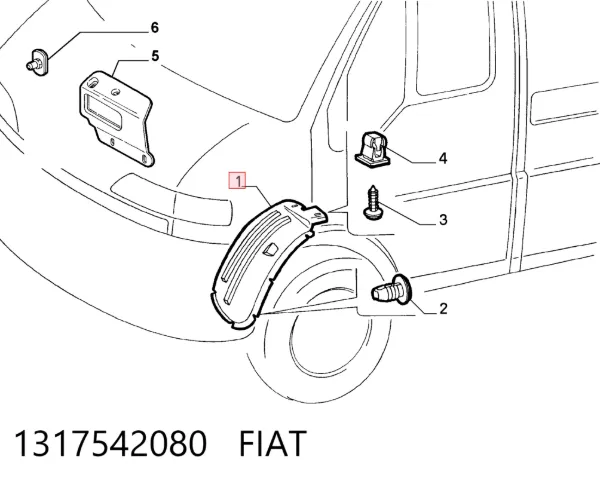 Nadkole błotnika przedniego lewe Fiat Ducato II