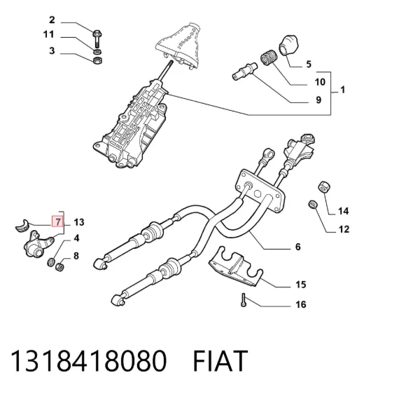 Tuleja mechanizmu zmiany biegów 1318418080 Fiat/Alfa/Lancia
