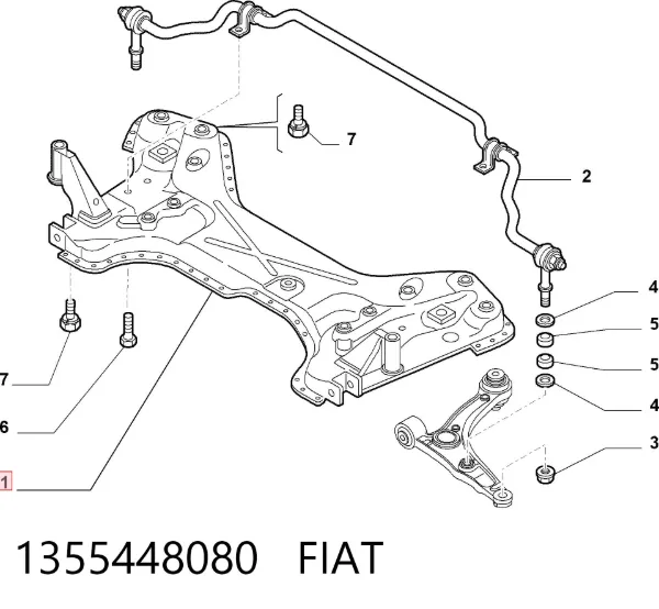 Korpus osi przedniej Fiat Ducato III