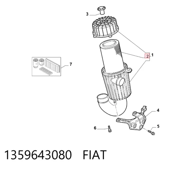 Filtr powietrza 1359643080 Fiat/Alfa/Lancia