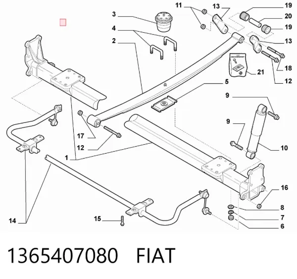 Resor tylny 1365407080 Fiat/Alfa/Lancia