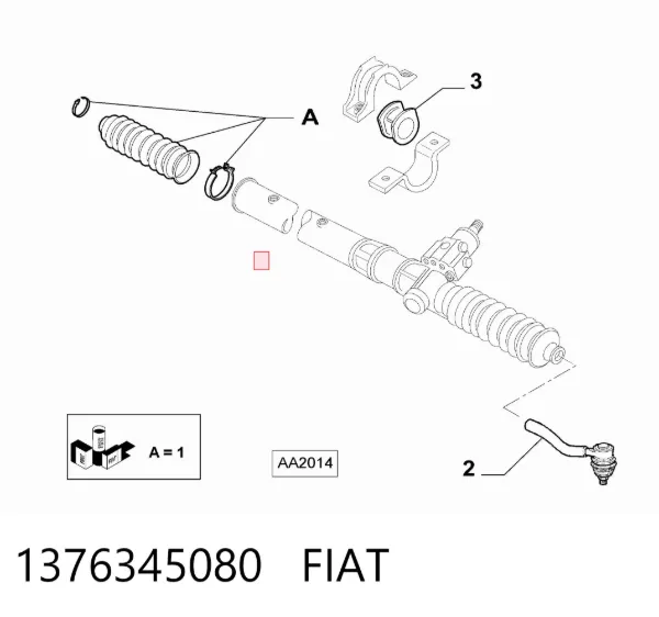 Końcówka drążka kierowniczego zewnętrzna 1376345080 Fiat/Alfa/Lancia