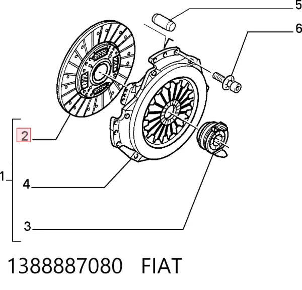 Tarcza sprzęgła 1388887080 Fiat/Alfa/Lancia