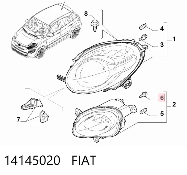Żarówka halogenowa 14145020 Fiat/Alfa/Lancia