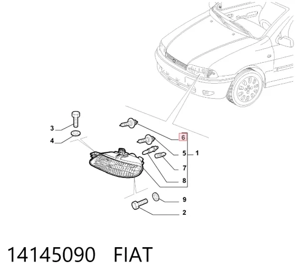Żarówka halogenowa 14145090 Fiat/Alfa/Lancia