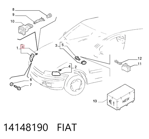 Żarówka 14148190 Fiat/Alfa/Lancia