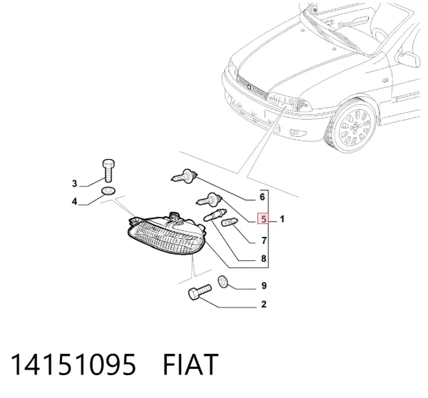 Żarówka halogenowa 14151095 Fiat/Alfa/Lancia