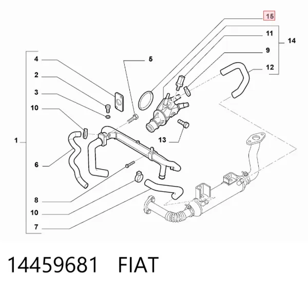 Uszczelka termostatu 14459681 Fiat/Alfa/Lancia