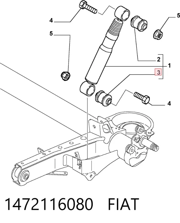 Silentblock amortyzatora tylnego Fiat Scudo COMBINATO