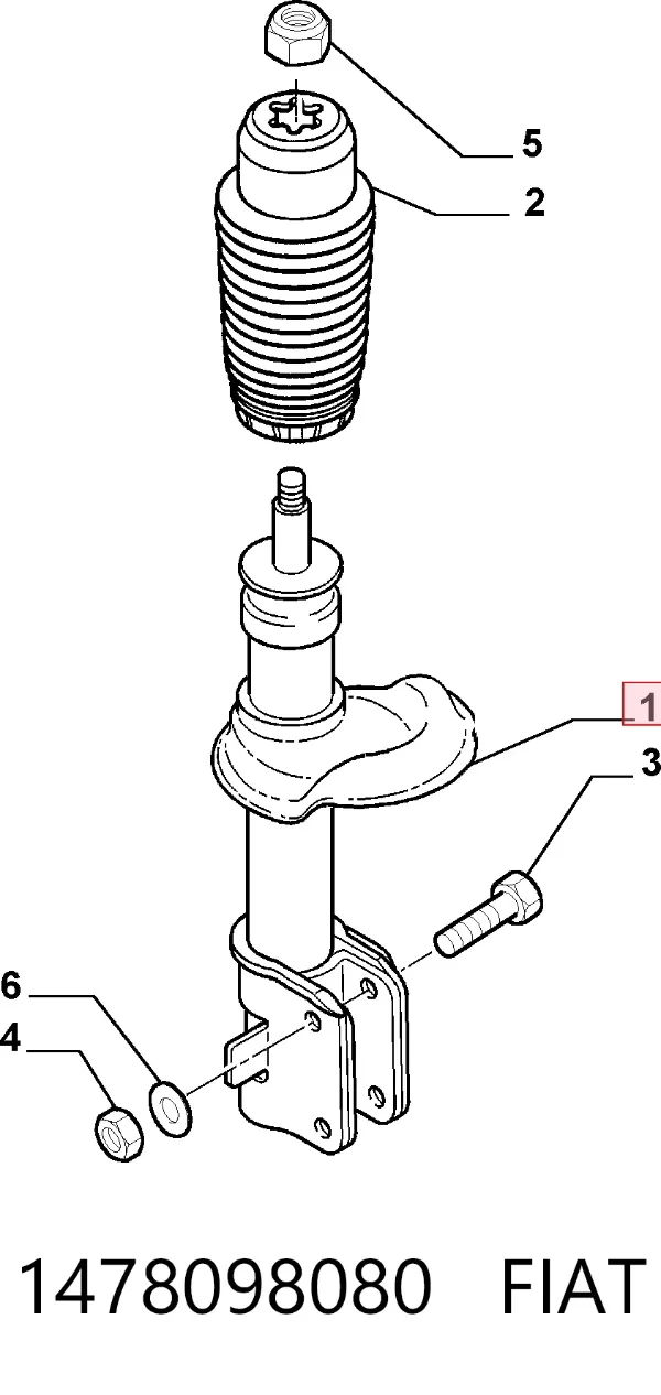 Amortyzator przedni 1478098080 Fiat/Alfa/Lancia