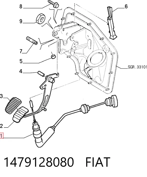 Linka sprzęgła 1479128080 Fiat/Alfa/Lancia