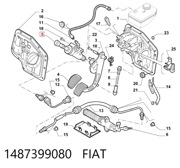 Cylinder sprzęgła główny 1487399080 Fiat/Alfa/Lancia