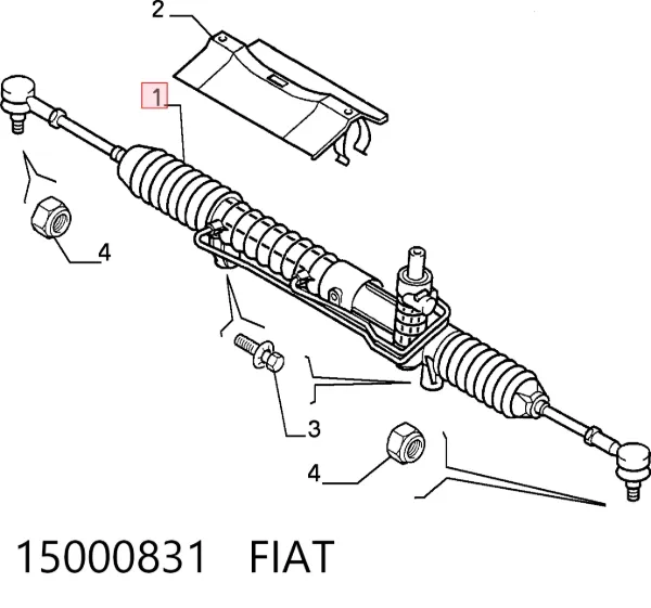 Listwa kierownicza (maglownica) 15000831 Fiat/Alfa/Lancia