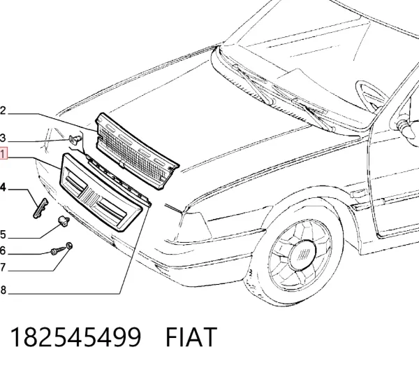 Atrapa chłodnicy Fiat Tempra 159