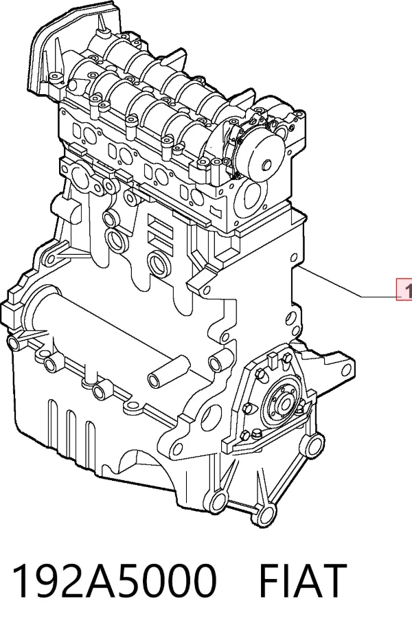 Silnik w komplecie 192A5000 Fiat/Alfa/Lancia