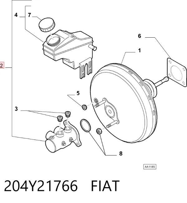 Główny cylinder hamulców Opel Corsa D