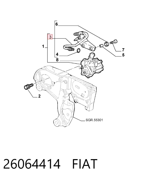 Pompa wspomagania hydraulicznego kierownicy 26064414 Fiat/Alfa/Lancia