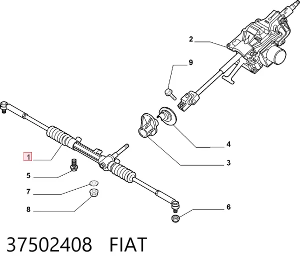 Listwa kierownicza (maglownica) 37502408 Fiat/Alfa/Lancia