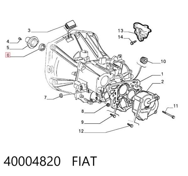 Uszczelniacz automatycznej/mechanicznej slrzyni biegów (wału wejściowego/sprzęgłowego) 40004820 Fiat/Alfa/Lancia