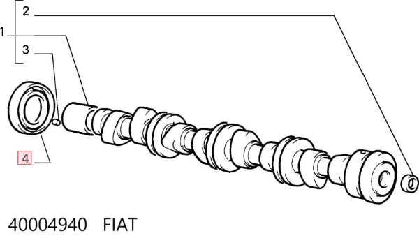 Uszczelniacz wałka rozrządu silnika 40004940 Fiat/Alfa/Lancia