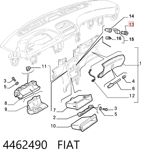 Zapalniczka 4462490 Fiat/Alfa/Lancia