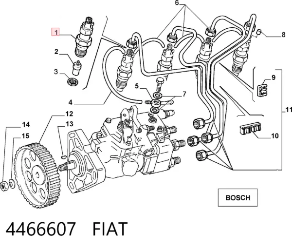 Wtryskiwacz paliwa 4466607 Fiat/Alfa/Lancia