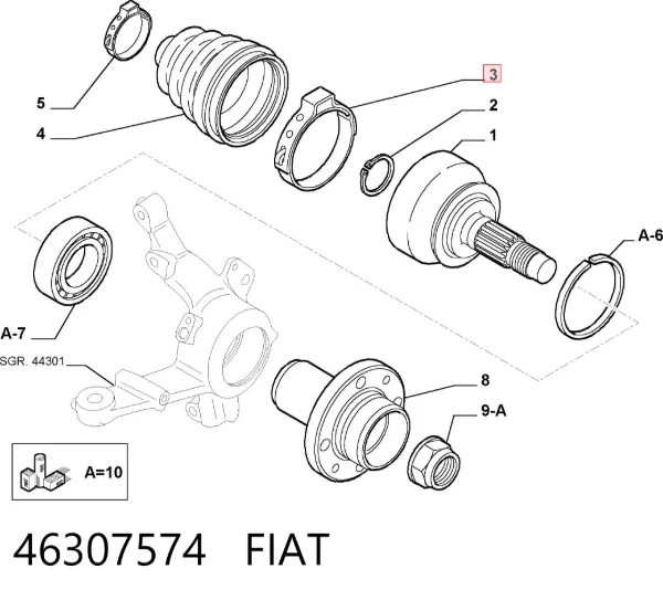  46307574 Fiat/Alfa/Lancia