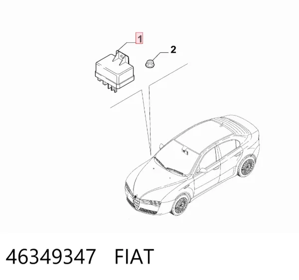 Przekaźnik świec żarowych 46349347 Fiat/Alfa/Lancia