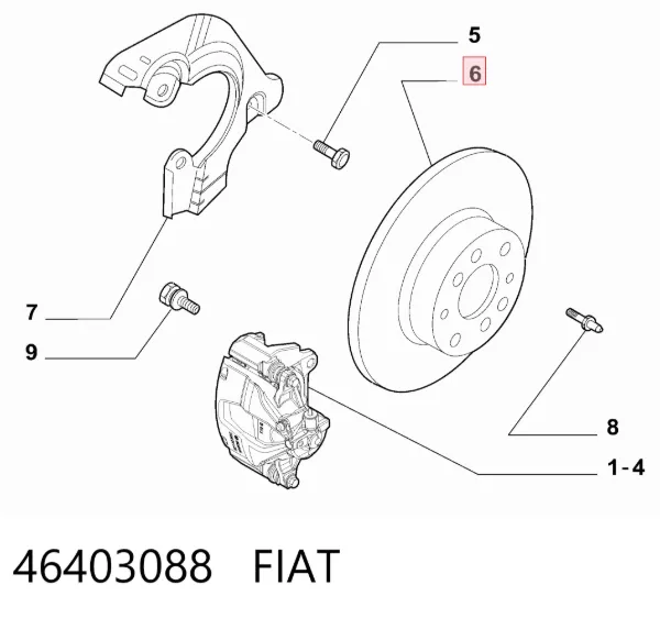 Tarcza hamulcowa przednia 46403088 Fiat/Alfa/Lancia