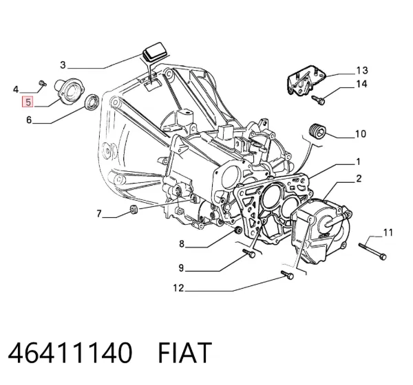 Uszczelniacz automatycznej/mechanicznej slrzyni biegów (wału wejściowego/sprzęgłowego) 46411140 Fiat/Alfa/Lancia