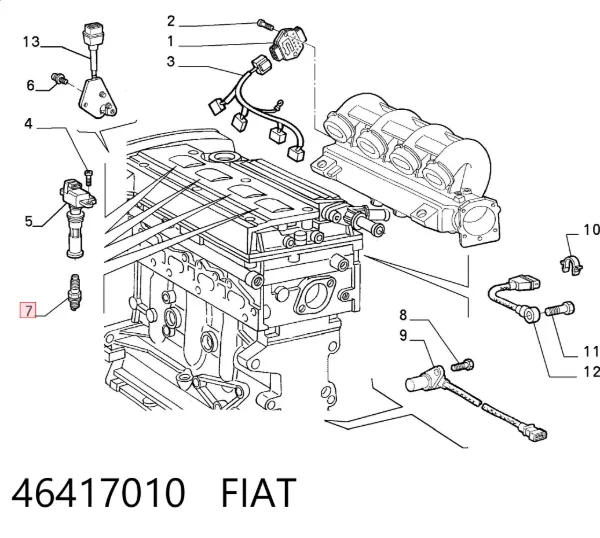 Świeca zapłonowa 46417010 Fiat/Alfa/Lancia