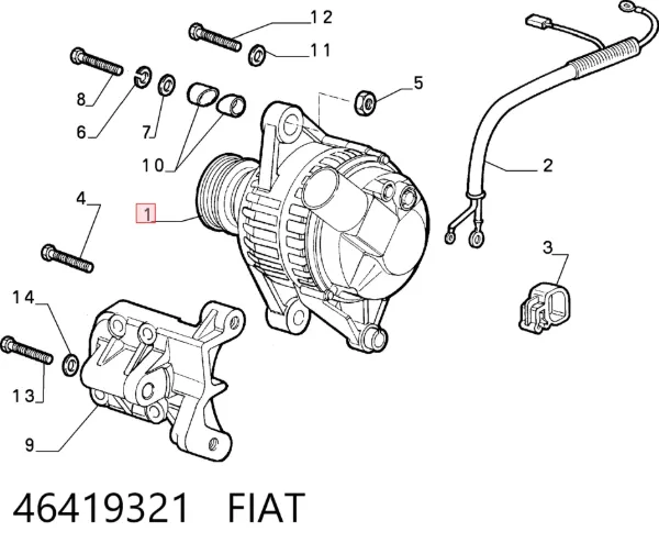 Alternator 46419321 Fiat/Alfa/Lancia