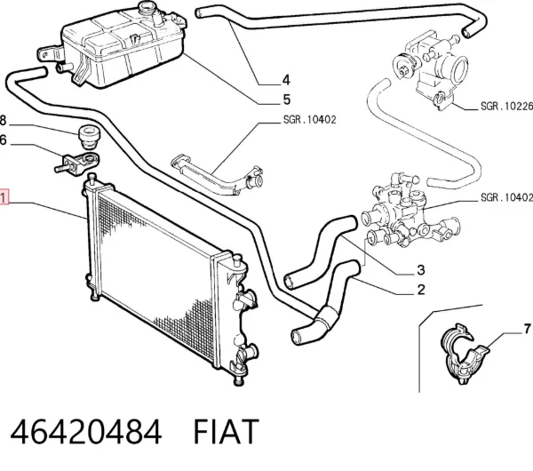 Chłodnica silnika 46420484 Fiat/Alfa/Lancia
