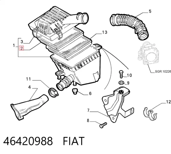 Filtr powietrza 46420988 Fiat/Alfa/Lancia