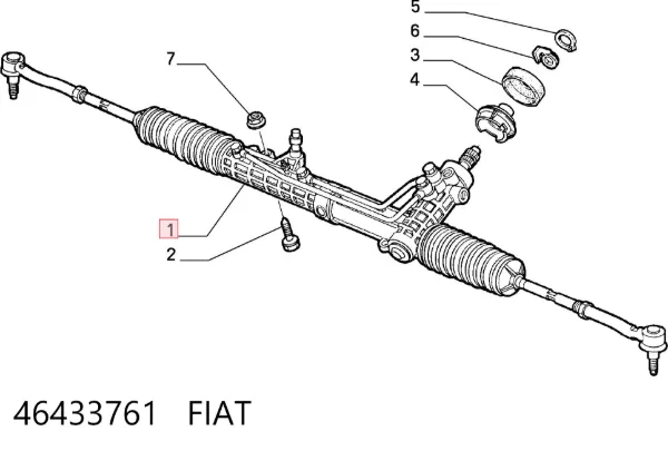 Listwa kierownicza (maglownica) 46433761 Fiat/Alfa/Lancia