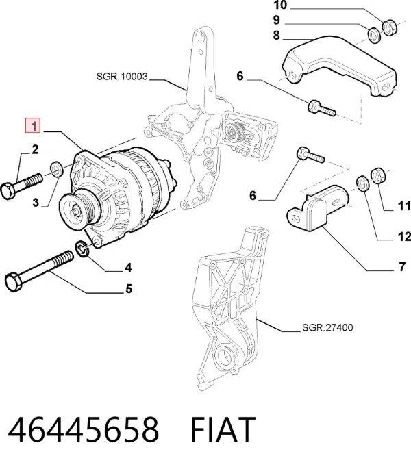 Alternator 46445658 Fiat/Alfa/Lancia