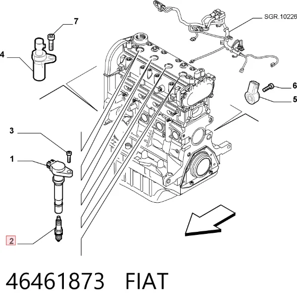 Świeca zapłonowa 46461873 Fiat/Alfa/Lancia