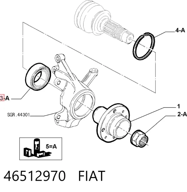 Łożysko piasty przedniej 46512970 Fiat/Alfa/Lancia